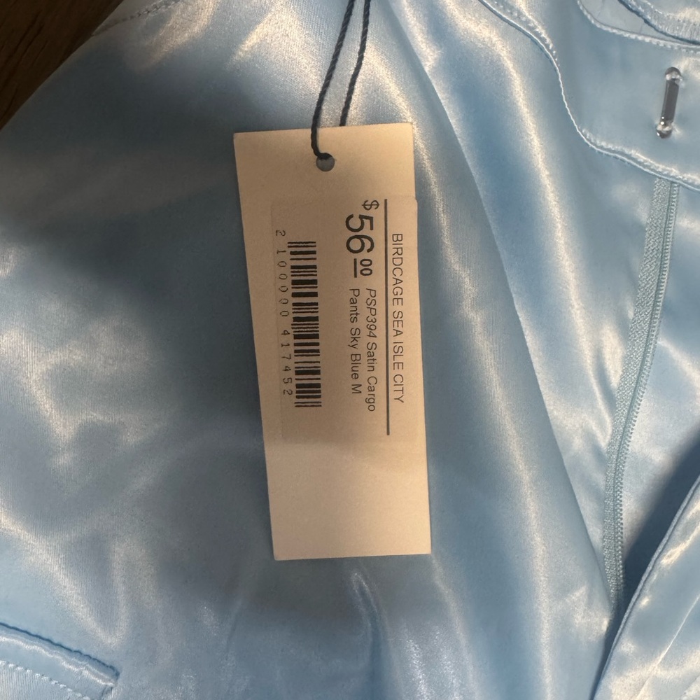 Satin Blue cargo pants